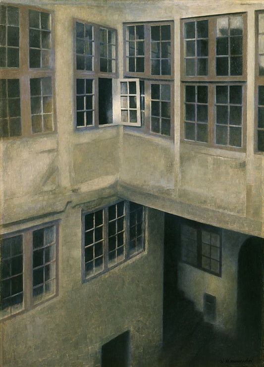 Interior of Courtyard, Strandgade 30 - by Vilhelm Hammershøi