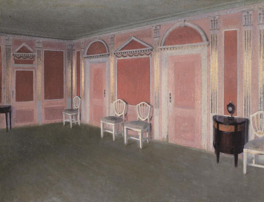 Interior in Louis Seize style. From the artist's home. Rahbeks Allé - by Vilhelm Hammershøi