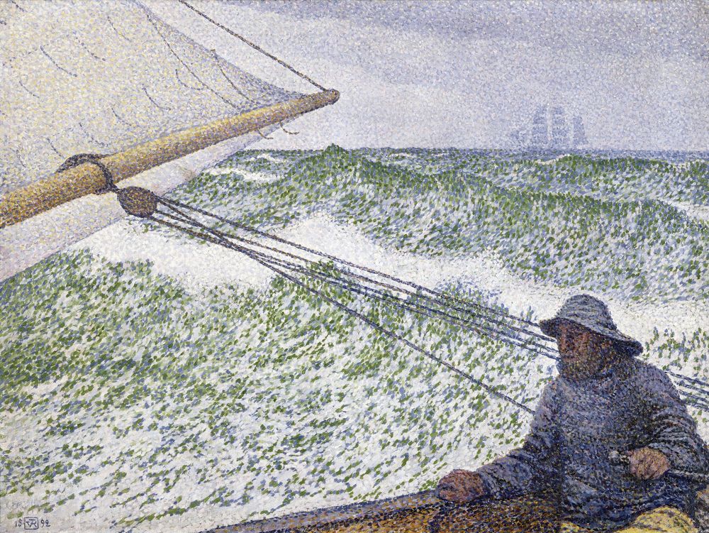 L’Homme à la Barre (The Man at the Helm), 1892 - by Théo van Rysselberghe