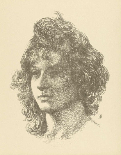 Portret van jonge vrouw - by Théo van Rysselberghe