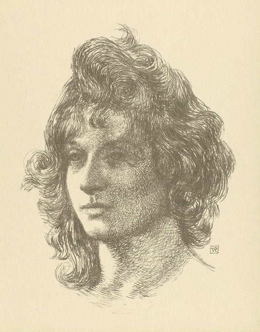 Portret van jonge vrouw - by Théo van Rysselberghe