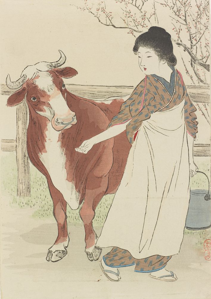 Album of woodblock prints of women and geishas - by Takeuchi Keishū