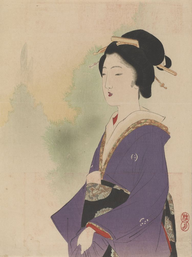 Edo geisha - by Takeuchi Keishū