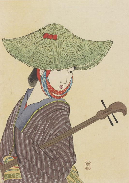 Album of woodblock prints of women and geishas - by Takeuchi Keishū