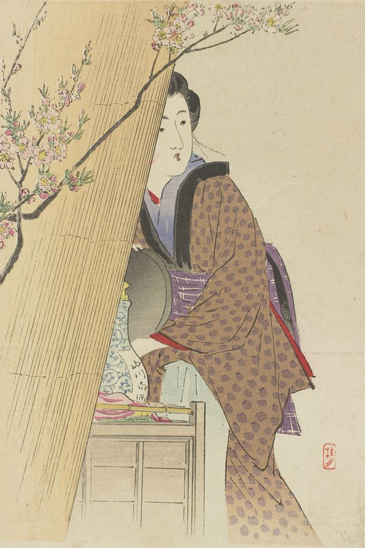 Album of woodblock prints of women and geishas - by Takeuchi Keishū