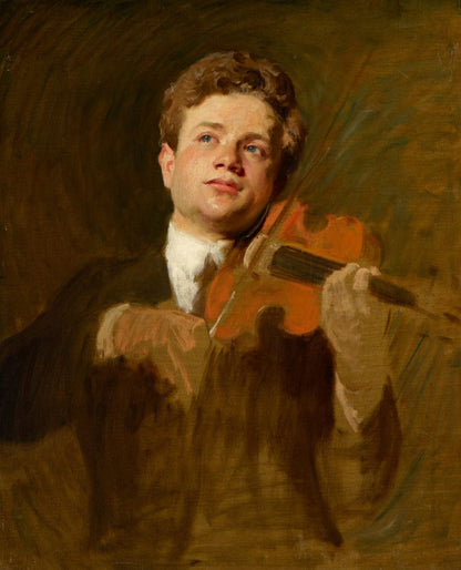 Mischa Elman Playing the Violin - by Solomon Joseph Solomon