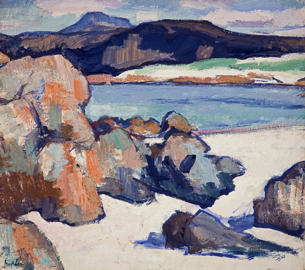 Iona Landscape: Rocks - by Samuel Peploe