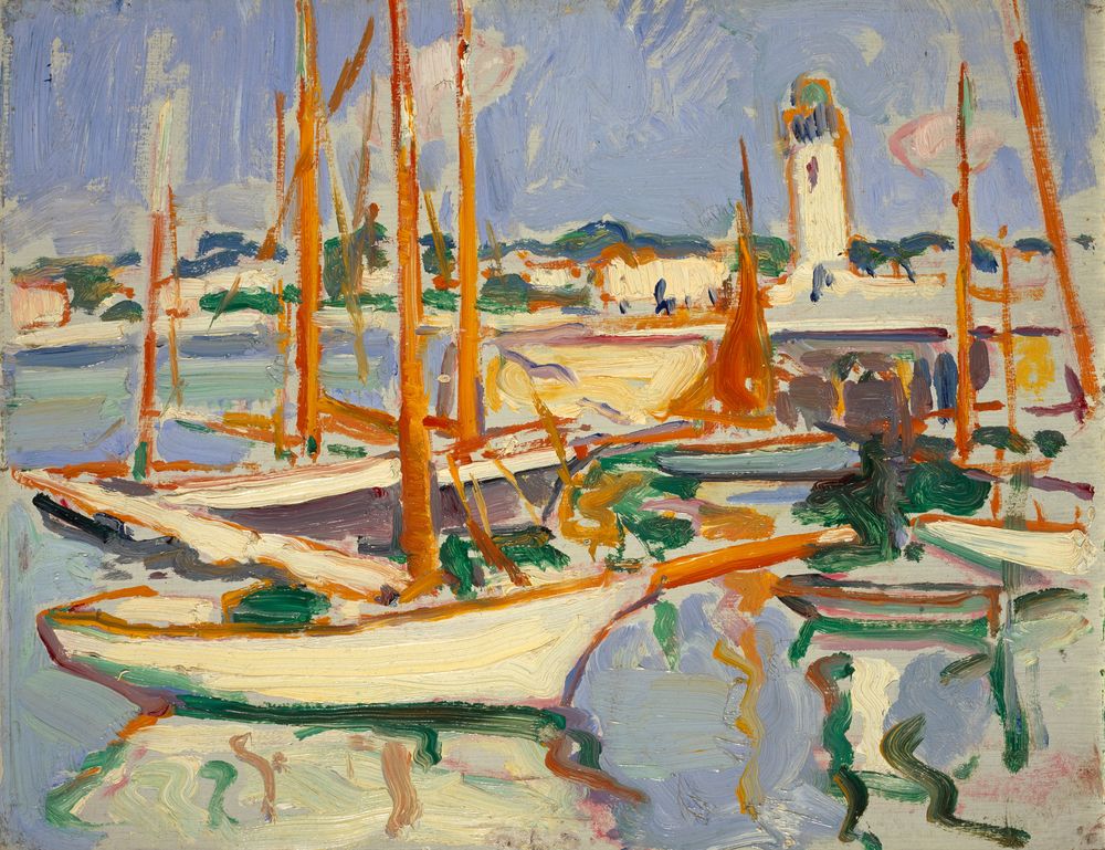 Boats at Royan - by Samuel Peploe