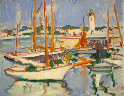 Boats at Royan - by Samuel Peploe