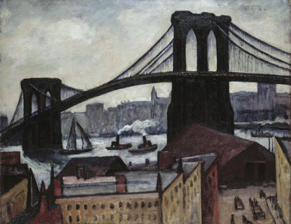 View of Brooklyn Bridge - by Samuel Halpert