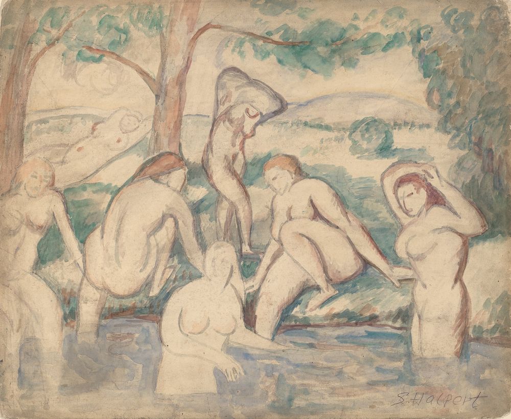 Bathers - by Samuel Halpert