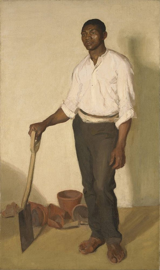 Portrait of a Black Gardener - by Harold Gilman