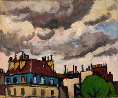 Rooftops and Clouds, Paris - by H. Lyman Saÿen