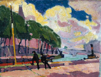 On the Banks of the Seine - by H. Lyman Saÿen