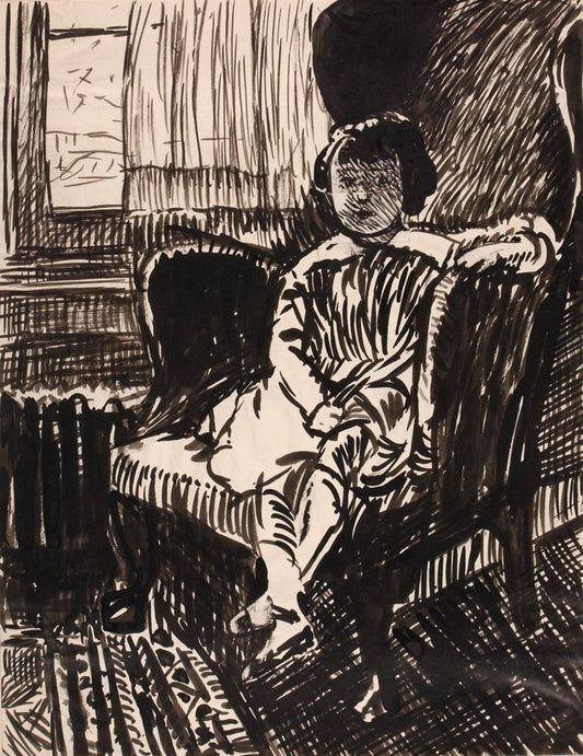 Untitled (Girl Seated in Chair) - by H. Lyman Saÿen