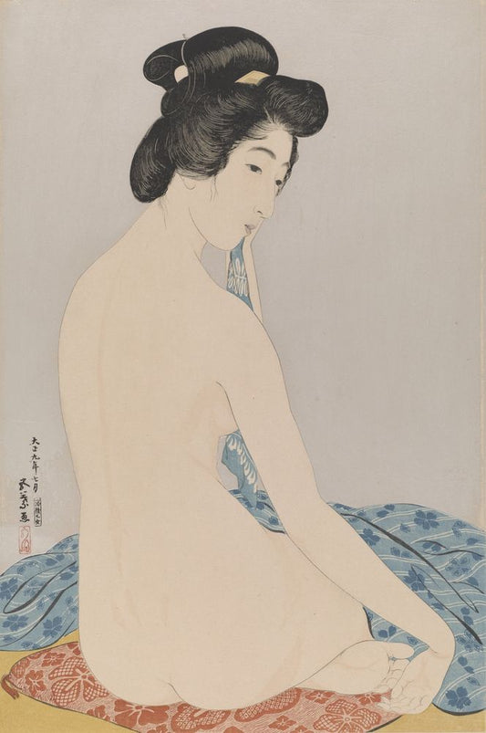 Woman after a Bath - by Goyō Hashiguchi