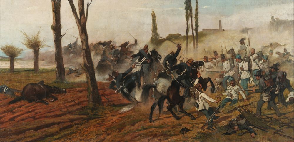 Battle for the Unification of Italy - by Giovanni Fattori