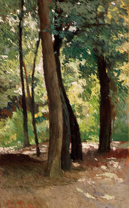 Trees or "alle Cascine" wood - by Giovanni Fattori