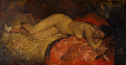 Reclining nude - by George Hendrik Breitner