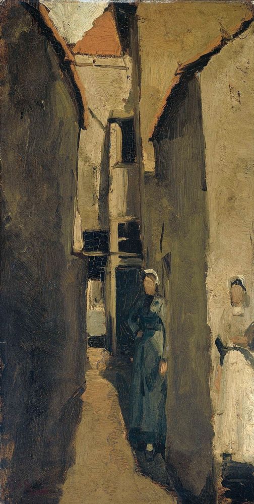 Buurtje in Den Haag of Scheveningen - by George Hendrik Breitner