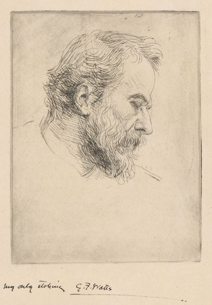 Portrait of Alphonse Legros - by George Frederic Watts