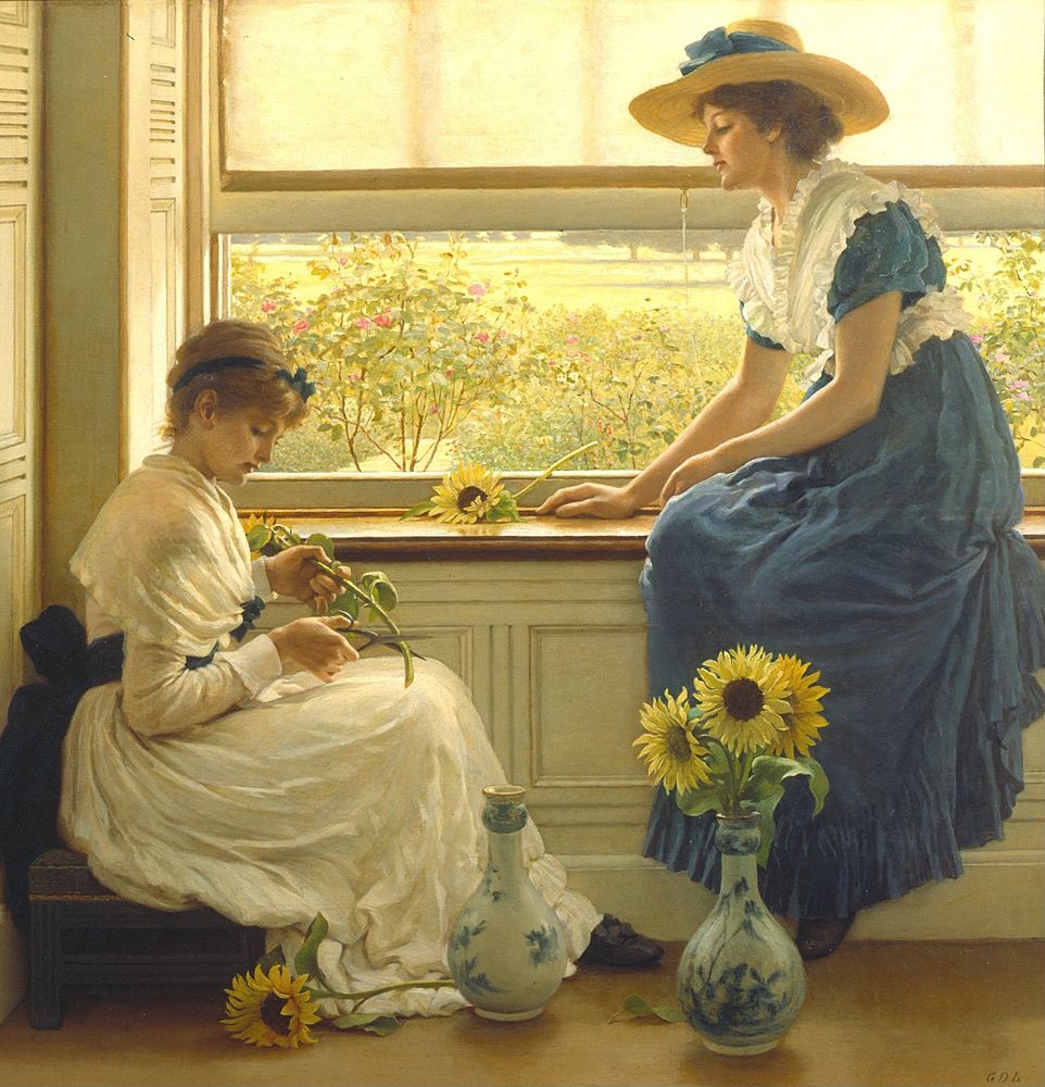 Sun and Moon Flowers - by George Dunlop Leslie