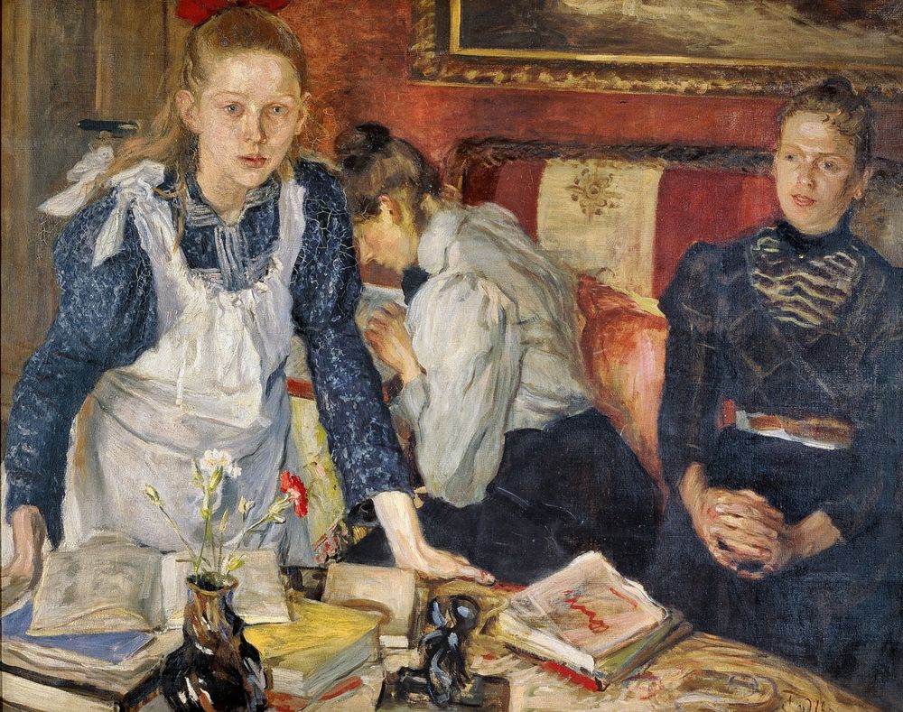 The Lesson - by Fritz von Uhde