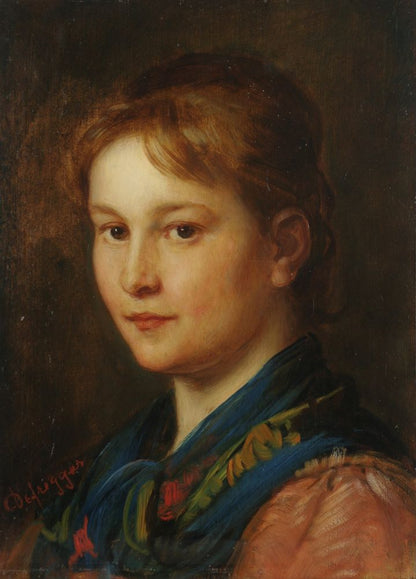 Head of girl - by Franz Defregger