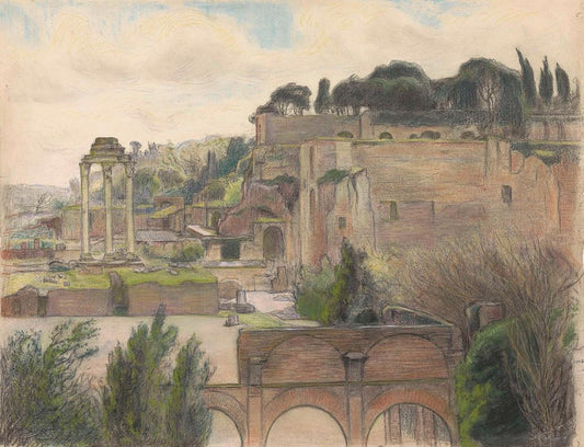 Gezicht op het Forum Romanum en de Palatijn, gezien vanaf de Via Capitolina - by Frans Smissaert