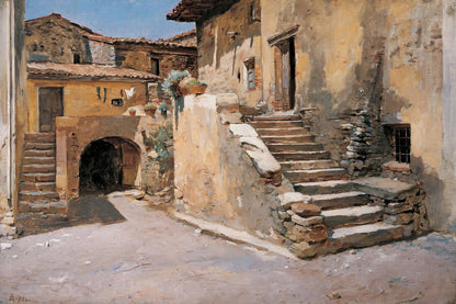 Italian Courtyard - by Frank Duveneck