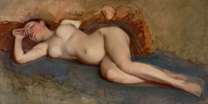 Reclining Nude - by Frank Duveneck