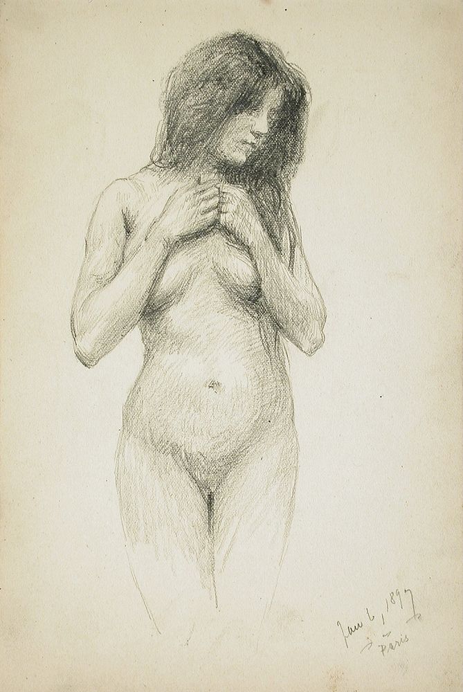 Female Nude - by Frank Duveneck