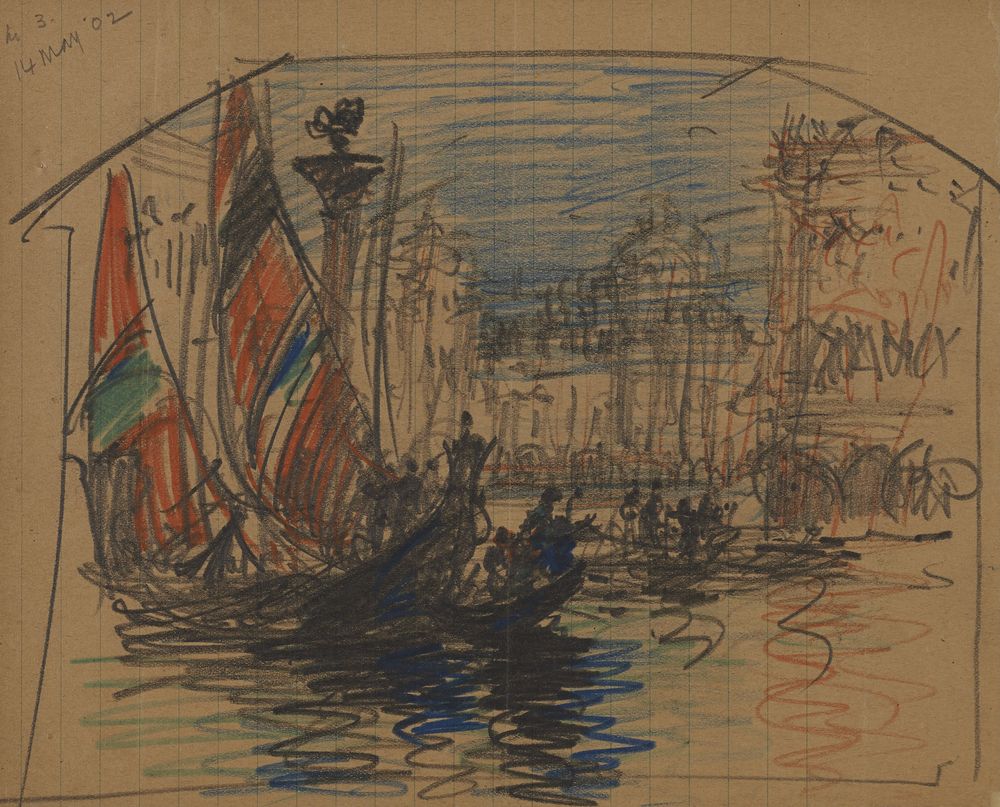 Scene of a Regatta, Venice (37.2584) - by Francis Hopkinson Smith