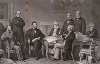 First Reading of the Emancipation Proclamation Before the Cabinet - by Francis Bicknell Carpenter