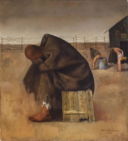 In the camp - by Felix Nussbaum