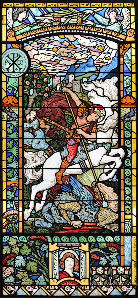 Saint George Killing the Dragon - by Eugène Grasset