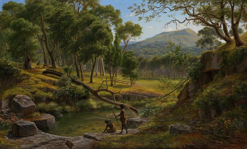 Warrenheip Hills near Ballarat - by Eugene von Guerard