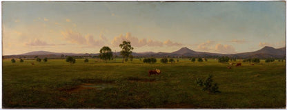 View of the Gippsland Alps, from Bushy Park on the River Avon - by Eugene von Guerard