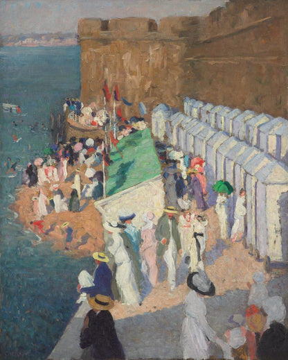 La marée haute à Saint-Malo - by Ethel Carrick