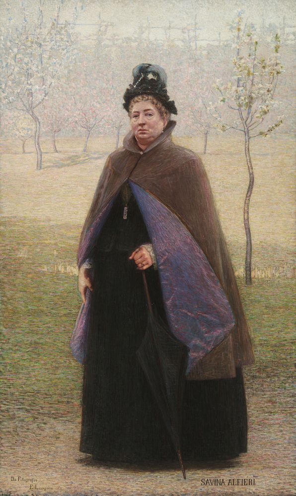 Portrait of Savina Alfieri Nasoni - by Emilio Longoni