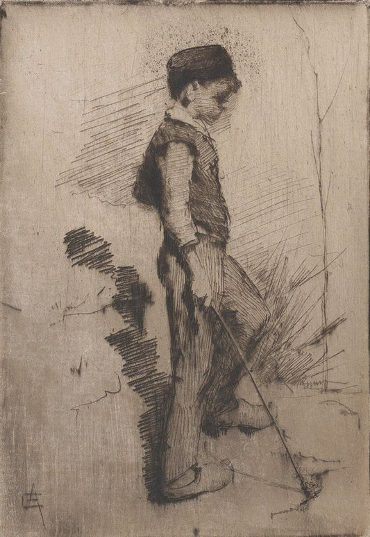 Boy with a Stick - by Elizabeth Forbes