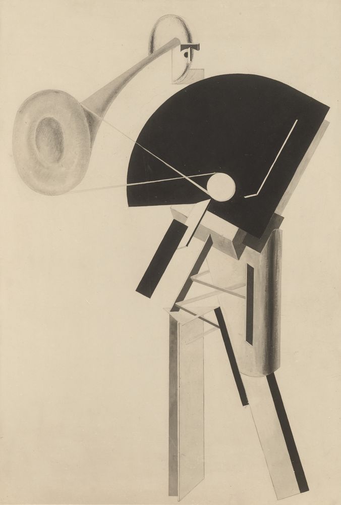 [Announcer] / [Photograph of Collage Painting by El Lissitsky entitled "Der Prolog"] - by El Lissitzky