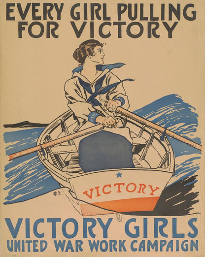 Every Girl Pulling for Victory. Victory Girls. - by Edward Penfield