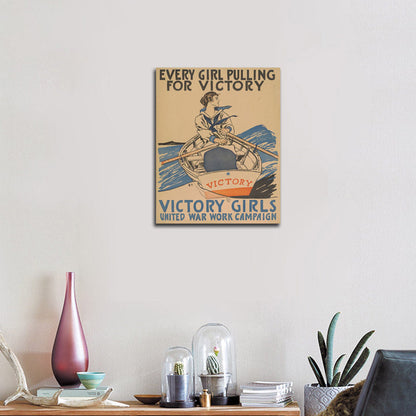 Every Girl Pulling for Victory. Victory Girls. - Edward Penfield