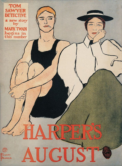 Harper's August. Tom Sawyer Detective - by Edward Penfield