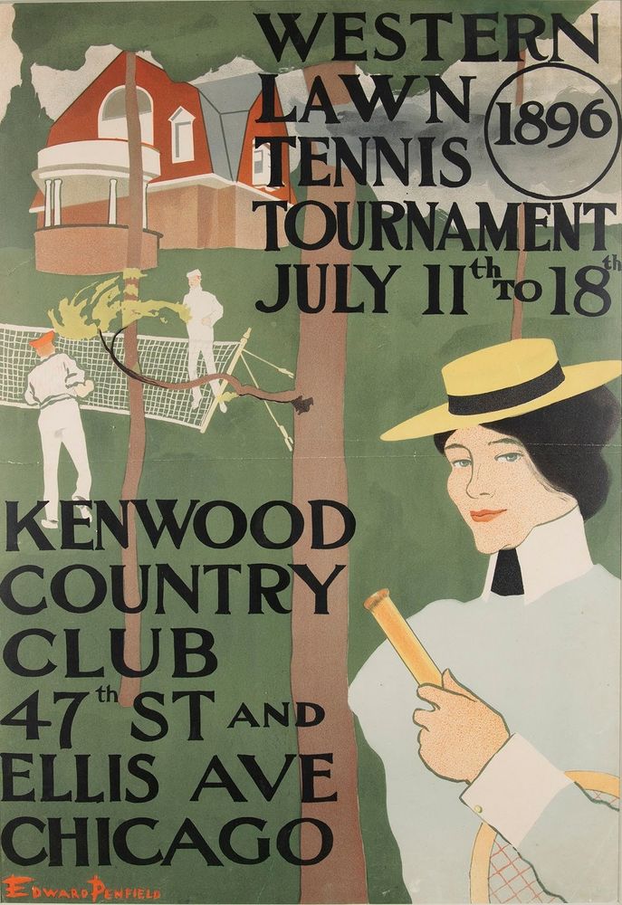 "Western Lawn Tennis Tournament" - by Edward Penfield