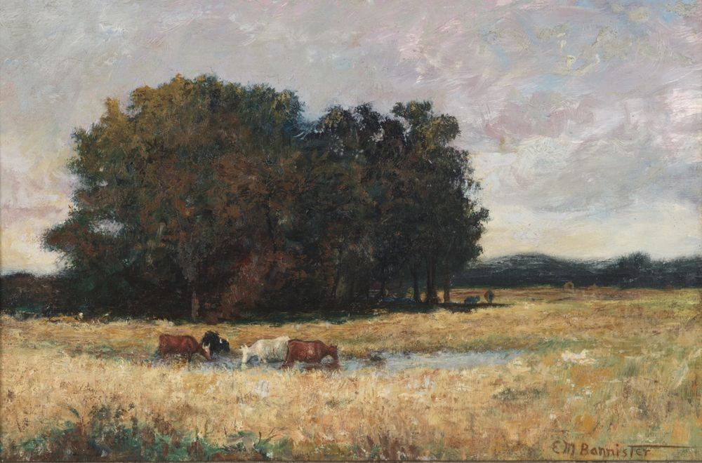 Four Cows In a Meadow - by Edward Mitchell Bannister