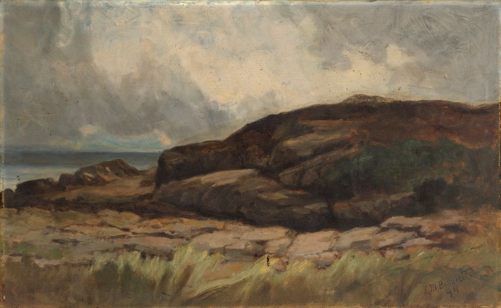 Untitled (landscape with rocks) - by Edward Mitchell Bannister