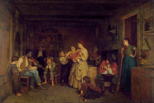 Fiddling His Way - by Eastman Johnson