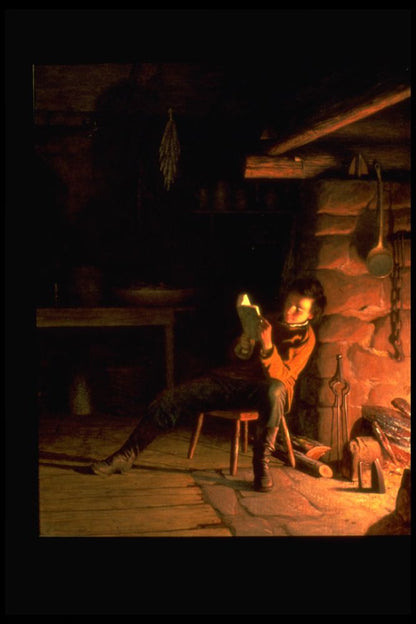 Boyhood of Lincoln - by Eastman Johnson